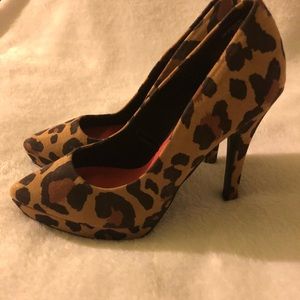 Leopard print high heels